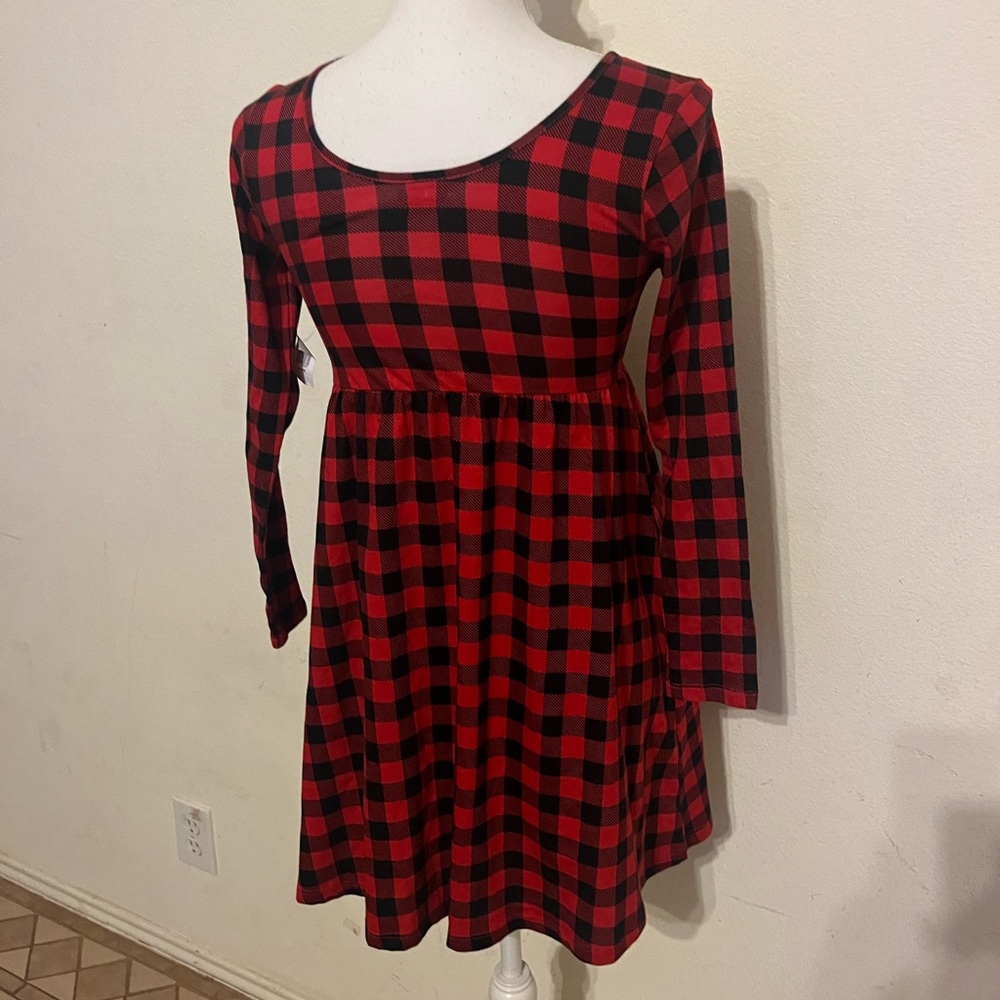 Plaid Red Dress Old Navy Red Buffalo Plaid Fit & Flare Long Sleeve